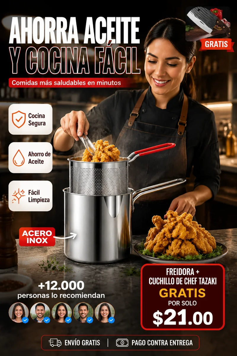 Mini Olla Freidora + Cuchillo Tazaki